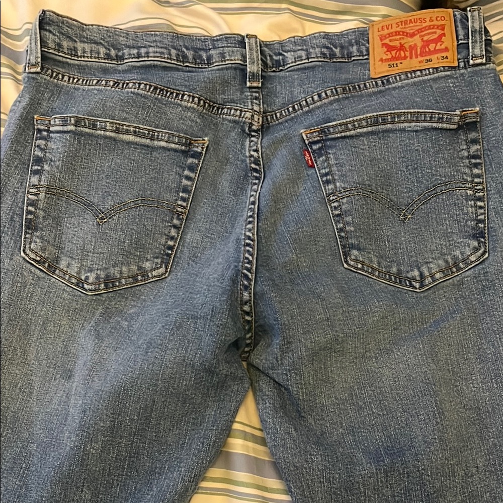 Levi's 511 36W 34L Classic Blue Jeans